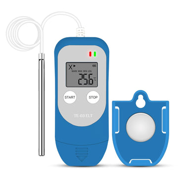 TE-03 ELT Temperature Data Logger with Digital Probe, USB Temperature Data Logger Recorder 34560 Points High Accuracy, Ultra-Low Temperature Recorder -100°C~100°C, Auto PDF/CSV Report